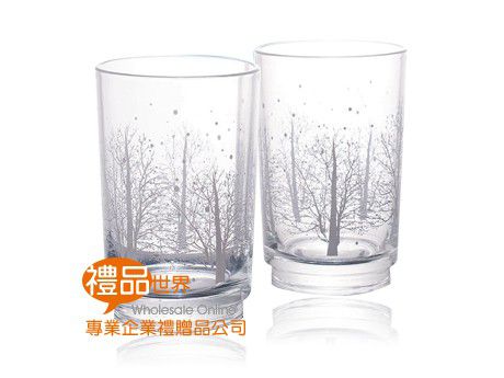 晶透雪花玻璃杯300ml(兩入組)