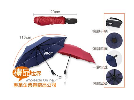 三折自動雨傘