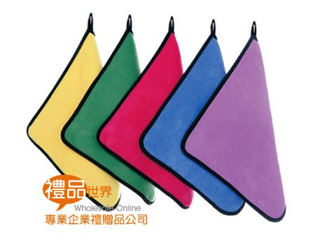 素色方形擦手巾(五入組)
