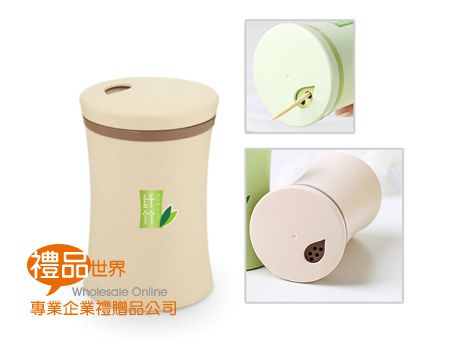 圓形竹纖維牙籤罐