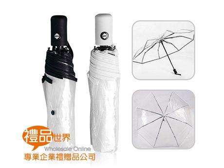 小清新透明折疊自動傘