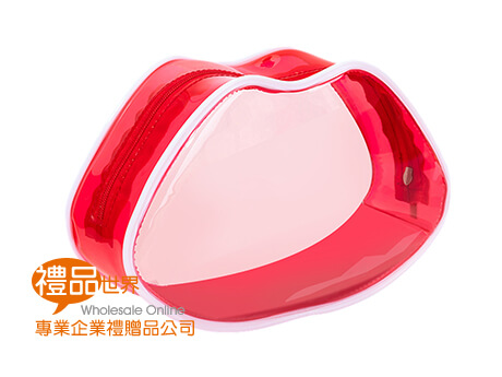 紅唇PVC化妝包